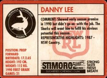 1991 Stimorol NRL #94 Danny Lee Back